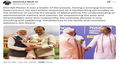 મહારાષ્ટ્રના દિગ્ગજ નેતા અજિત પવારનું અકાળે નિધન: PM મોદીએ પાઠવી શ્રદ્ધાંજલિ, કહ્યું- ‘આપણે એક લોકપ્રિય નેતા ગુમાવ્યા’