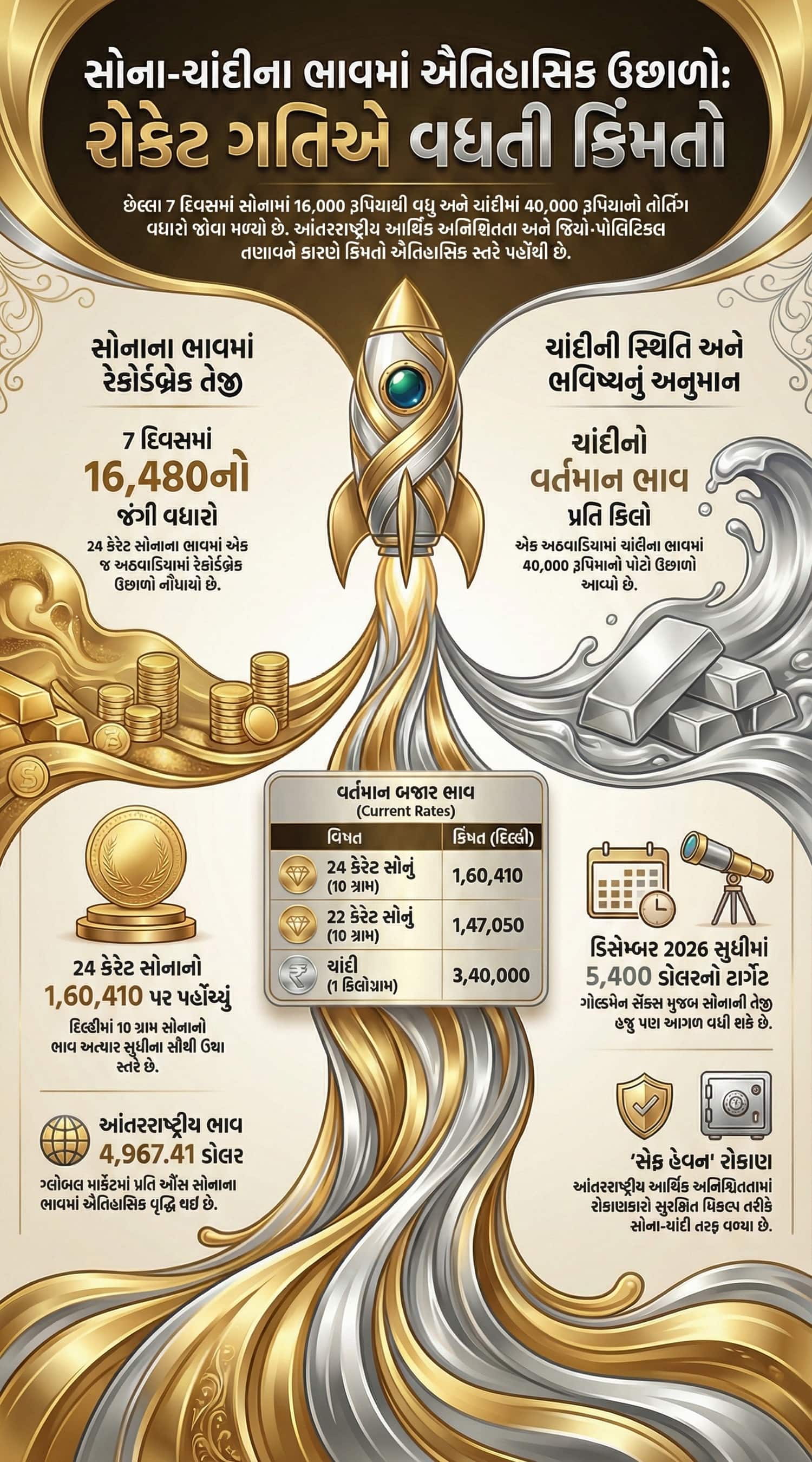 8 Gold and silver rocket