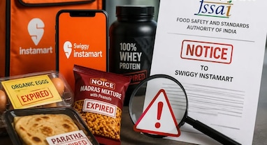 Swiggy Instamart પર FSSAIની લાલ આંખ: સડેલું ફૂડ વેચવા બદલ ફટકારી 9 નોટિસ, ખરાબ સમાચારથી શેર ગગડ્યો Swiggy Instamart પર FSSAIની લાલ આંખ: સડેલું ફૂડ વેચવા બદલ ફટકારી 9 નોટિસ, ખરાબ સમાચારથી શેર ગગડ્યો