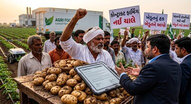 કોન્ટ્રાક્ટ ફાર્મિંગના નામે છેતરપિંડી: ઉત્તર ગુજરાતમાં બટાકા પકવતા ખેડૂતોનો ખાનગી કંપનીઓ સામે મોરચો, ઉગ્ર આંદોલનની ચીમકી
