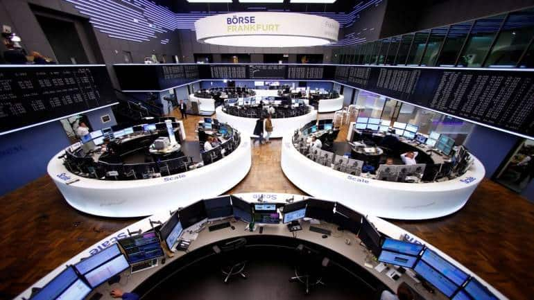 European shares at record high on gains in financials, US spending plan