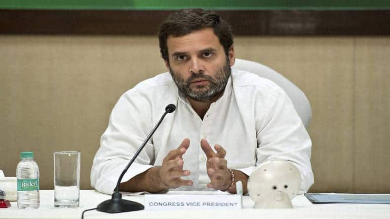 New Delhi: Congress Vice President Rahul Gandhi at Congress Working Committee meeting at AICC HQ in New Delhi on Monday. PTI Photo (PTI11_7_2016_000363B)