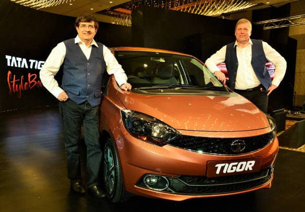 Image 1 – Tata Motors launches India's first Styleback- Tata Tigor. (L t...