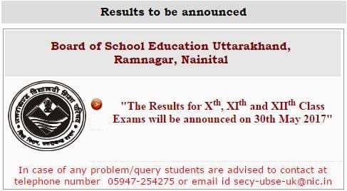 UK Uttarakhand Board Result 2017 will be declared today at 11 am on uaresults.nic.in