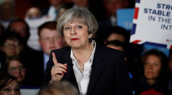 Britain's Prime Minister Theresa May speaks during an election campaign event in Bradford, Britain, June 5, 2017. REUTERS/Phil Noble - RTX39625