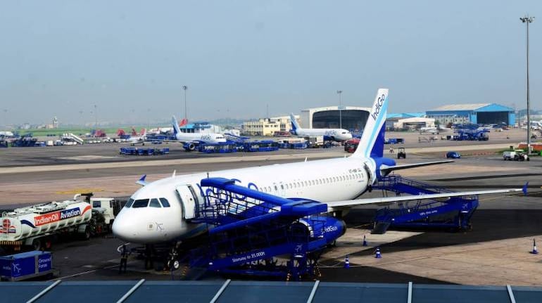 Planes parked at IGI airport in New Delhi