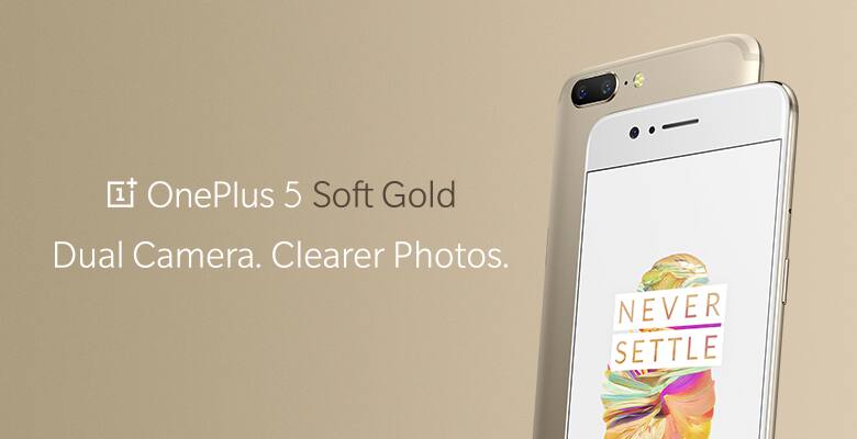 One Plus 5 soft gold