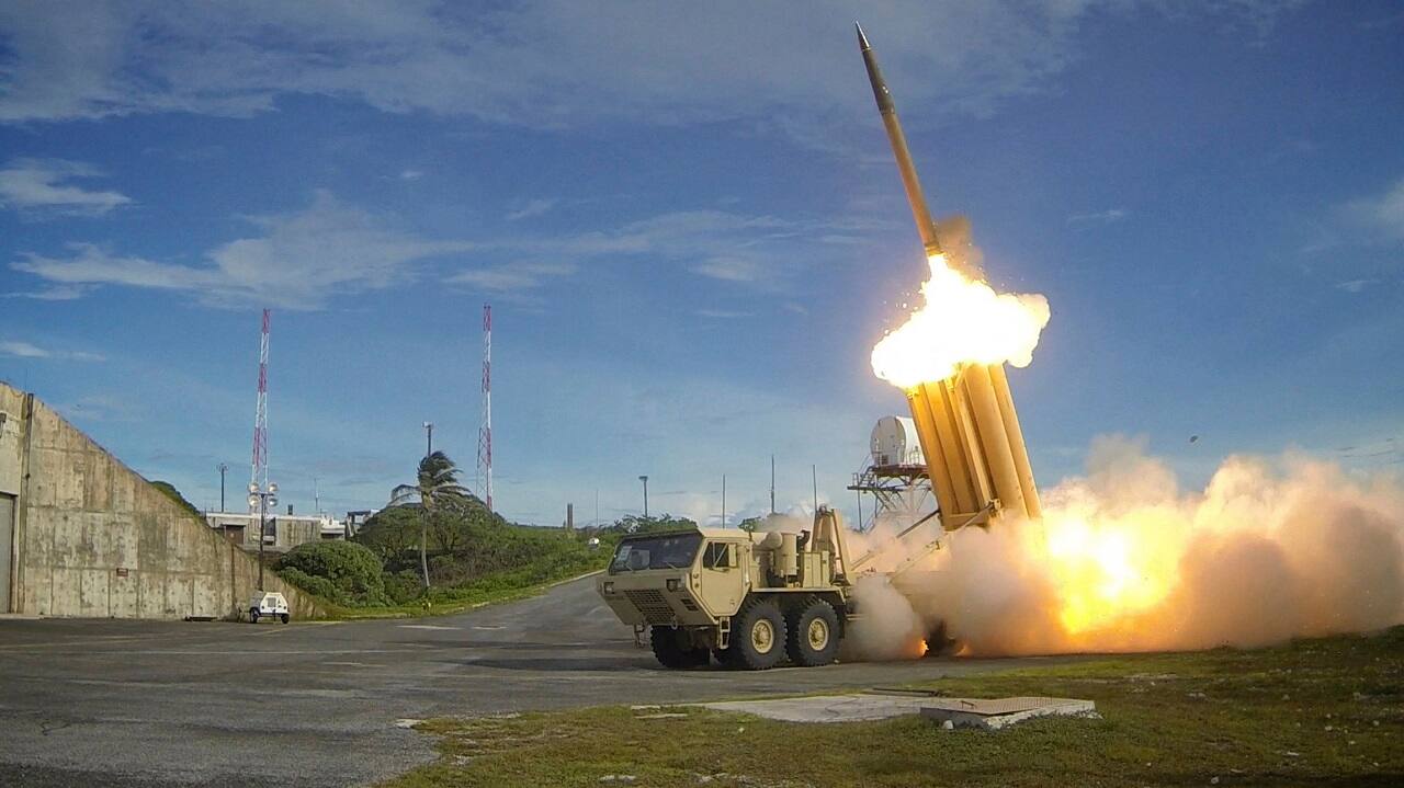 A Terminal High Altitude Area Defense (THAAD) interceptor is launched during a successful intercept test, in this undated handout photo provided by the U.S. Department of Defense, Missile Defense Agency. THAAD provides the U.S. military a land-based, mobile capability to defend against short- and medium-range ballistic missiles, intercepting incoming missiles inside and outside the earth's atmosphere. REUTERS/U.S. Department of Defense, Missile Defense Agency/Handout via Reuters ATTENTION EDITORS - FOR EDITORIAL USE ONLY. NOT FOR SALE FOR MARKETING OR ADVERTISING CAMPAIGNS. THIS IMAGE HAS BEEN SUPPLIED BY A THIRD PARTY. IT IS DISTRIBUTED, EXACTLY AS RECEIVED BY REUTERS, AS A SERVICE TO CLIENTS - TM3EBAC0VPZ01