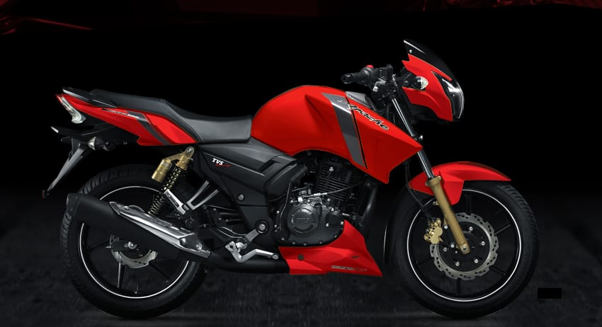 Tvs Introduces Apache Rtr 160 And Apache Rtr 180 In Matte Red
