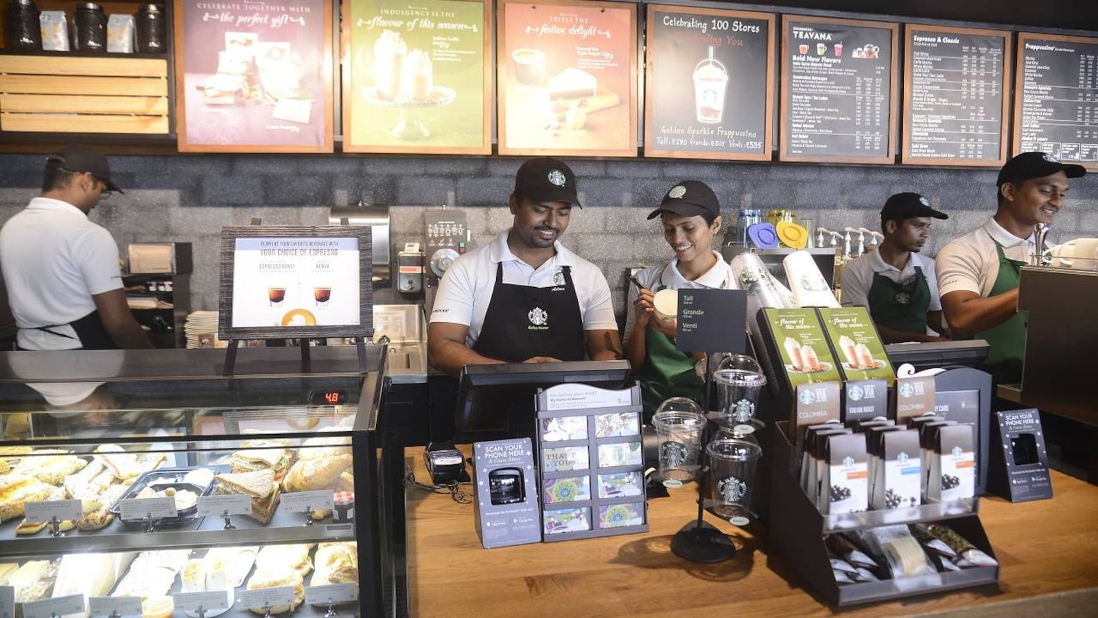 Starbucks opens 100th store as it completes 5 years in India