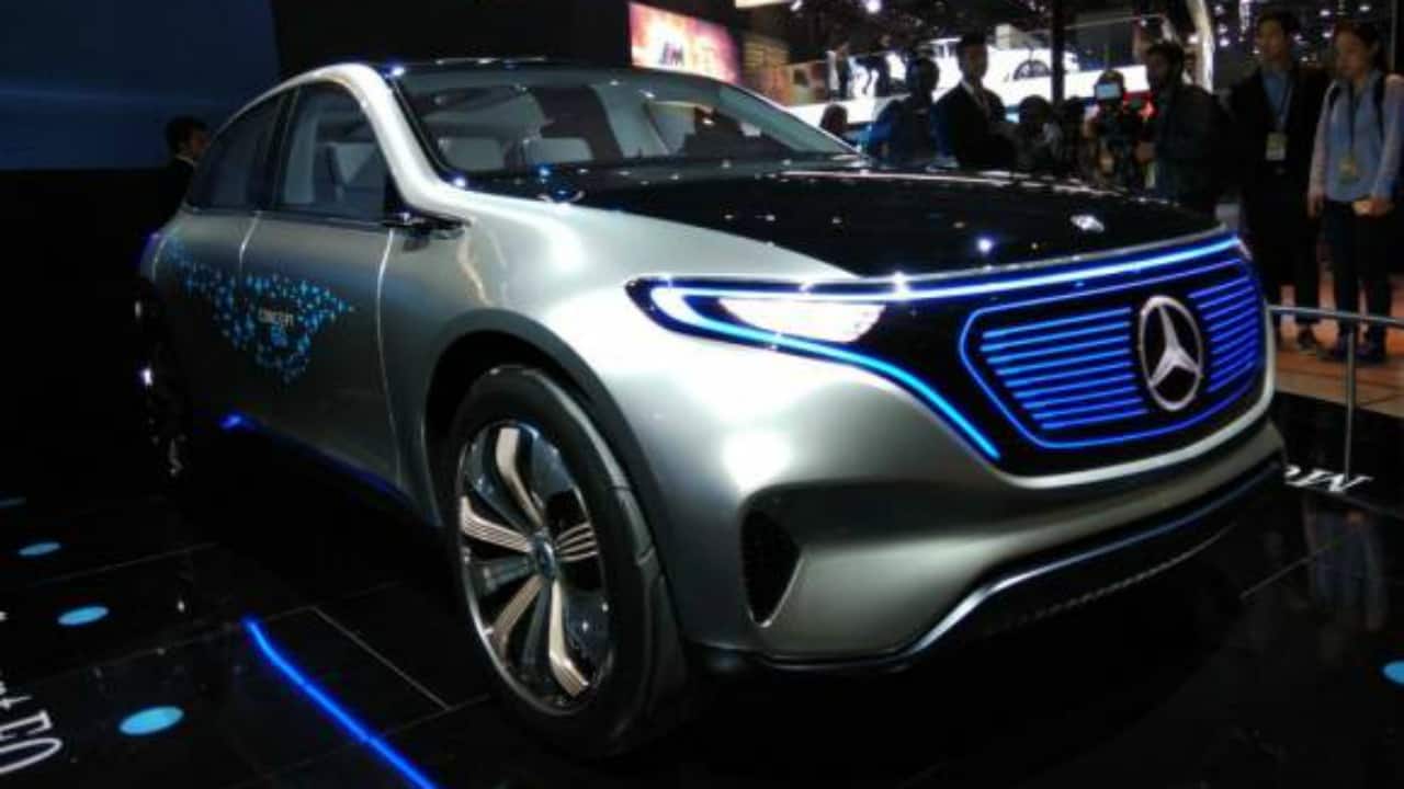 Mercedes-Benz unveiled Concept EQ at the Auto Expo. Concept EQ (referring to electronic quotient) has a range upto 500 kilometres and will be on road before the end of this year. (Moneycontrol) Mercedes-Benz unveiled Concept EQ at the Auto Expo. Concept EQ (referring to electronic quotient) has a range upto 500 kilometres and will be on road before the end of this year. (Moneycontrol)