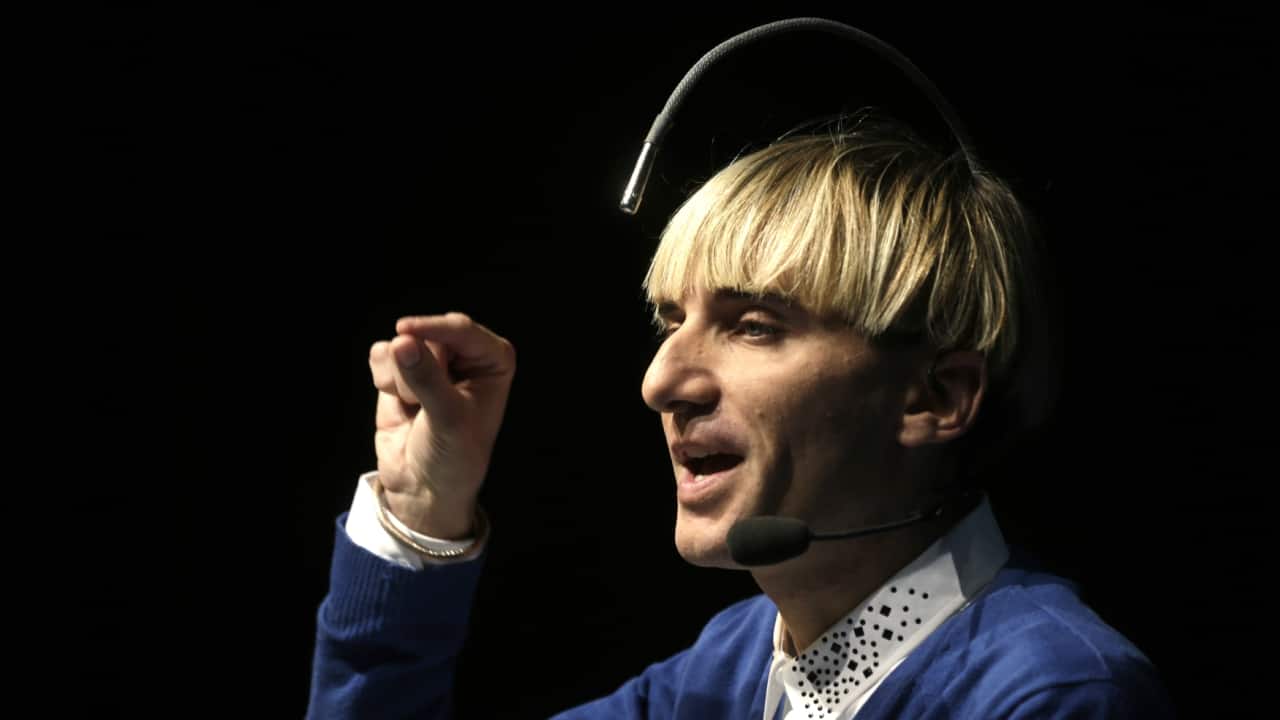 "I have an antenna that is implanted inside my head, which allows me to extend my perception of reality beyond the visual spectrum. I can sense infrared and ultraviolet, and I also have internet connection in my head that allows me to receive colours from other parts of the world or connect to satellite so I can send colours from space," Harbisson said at the forum which is held annually. (Reuters)