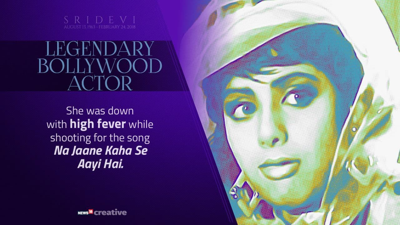 It was the dedication of Sridevi towards her work that despite having high fever, the actress finished shoot for the song Na Jaane Kaha Se Aayi Hai of movie Chaalbaaz.