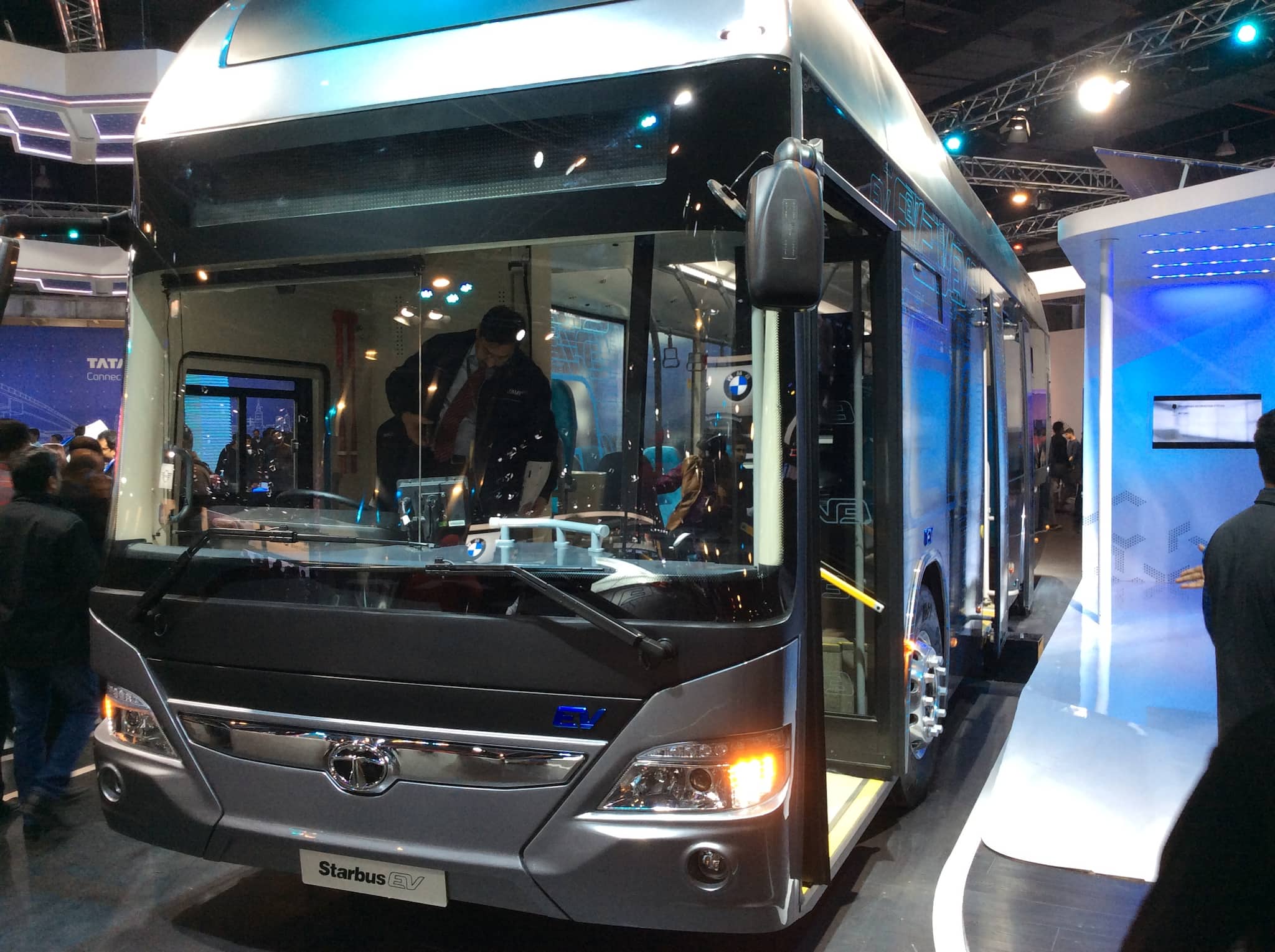 Tata Motors fully Electric Bus showcased at the Auto Expo 2018