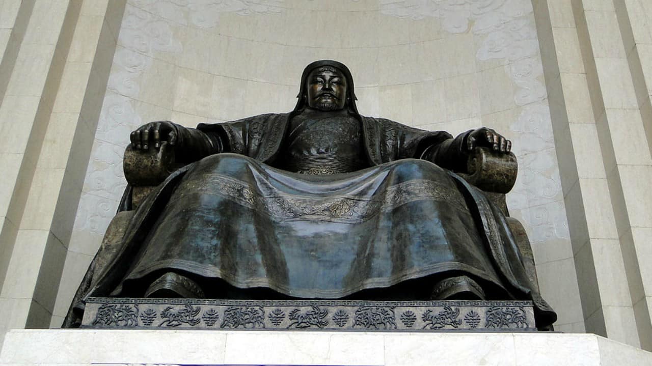 Genghis Khan | (1162-1227) | Country: Mongolian Empire | Genghis Khan, known in the public eye as a vicious Mongol marauder, is also one of the most successful leaders of all time. His empire stretched all the way from Europe to China at its peak. Being at the helm of the historically the largest empire in terms of land area puts him at the forefront as one of the wealthiest people. But he built no tomb, mosque or statue in his name, and died in a hut similar to one he was born.