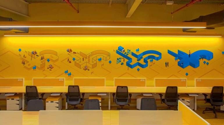The interiors of the headquarters which are splashed in vibrant and bright colours are adorned with various graffiti and murals.