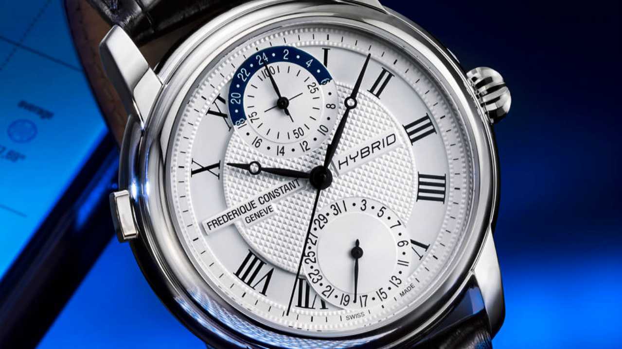 Frederique Constant Hybrid | Cost - Rs 2,27,332 to Rs 2,46,845 | This is a mechanical and electronic watch, having mechanism to run ‘smart features’. Set in a 42mm steel case with sapphire crystal glass, it is water resistant. (www.ethoswatches.com) Frederique Constant Hybrid | Cost - Rs 2,27,332 to Rs 2,46,845 | This is a mechanical and electronic watch, having mechanism to run ‘smart features’. Set in a 42mm steel case with sapphire crystal glass, it is water resistant. (www.ethoswatches.com)