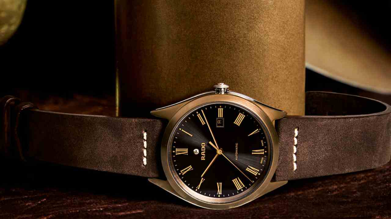 Rado Hyperchrome | Cost - Rs 1,91,853 | Available in bronze and mud brown, this watch is made of ultra-light, high-tech ceramic. It weighs only 56 grams. The strap is made of nylon, reducing the weight of the watch. (Image: www.ethoswatches.com) Rado Hyperchrome | Cost - Rs 1,91,853 | Available in bronze and mud brown, this watch is made of ultra-light, high-tech ceramic. It weighs only 56 grams. The strap is made of nylon, reducing the weight of the watch. (Image: www.ethoswatches.com)