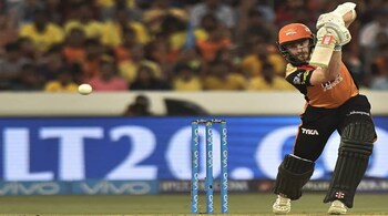 Sunrisers Hyderabad Captain Kane Williamson in action 