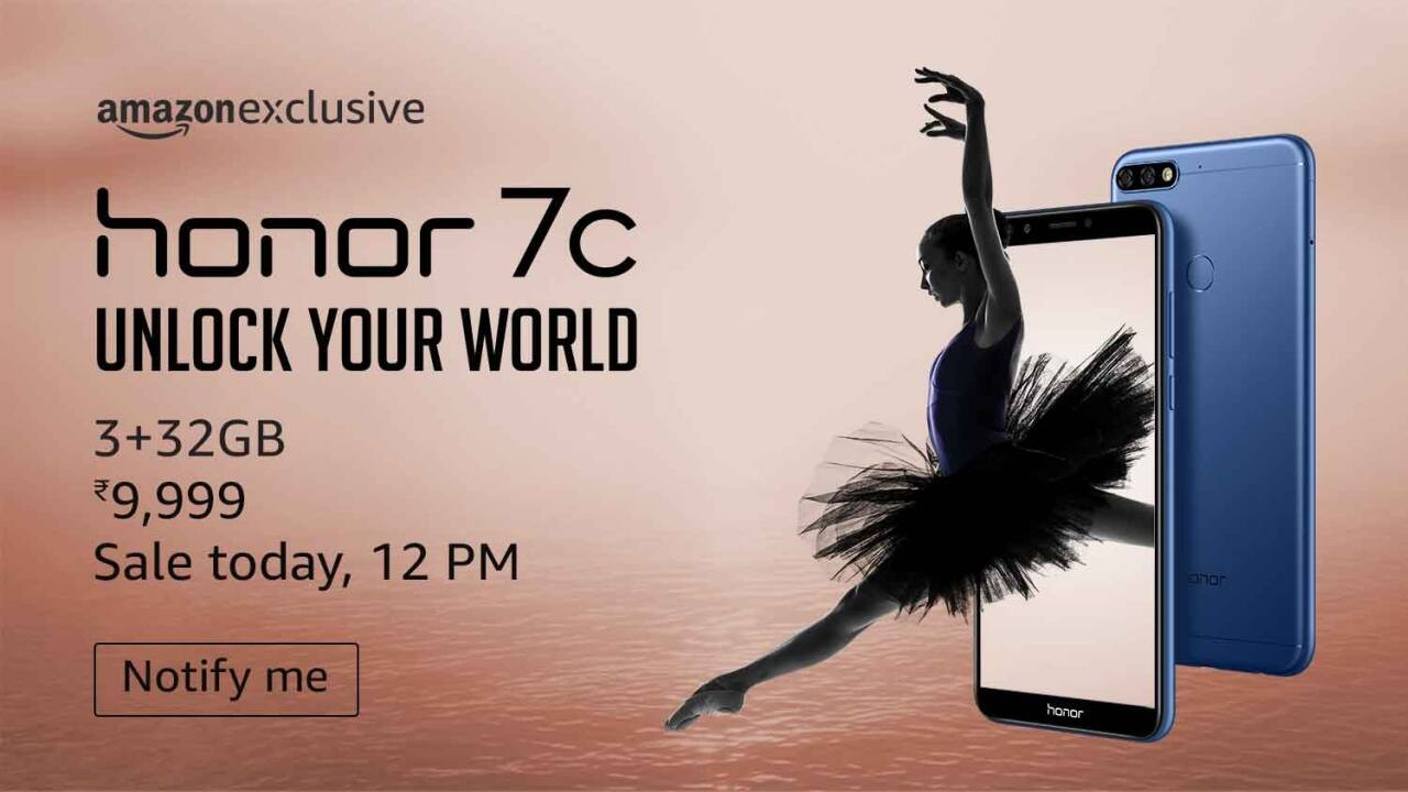 Honor 7C on sale for first time today, priced at Rs 9,999; here's where you can buy the phone