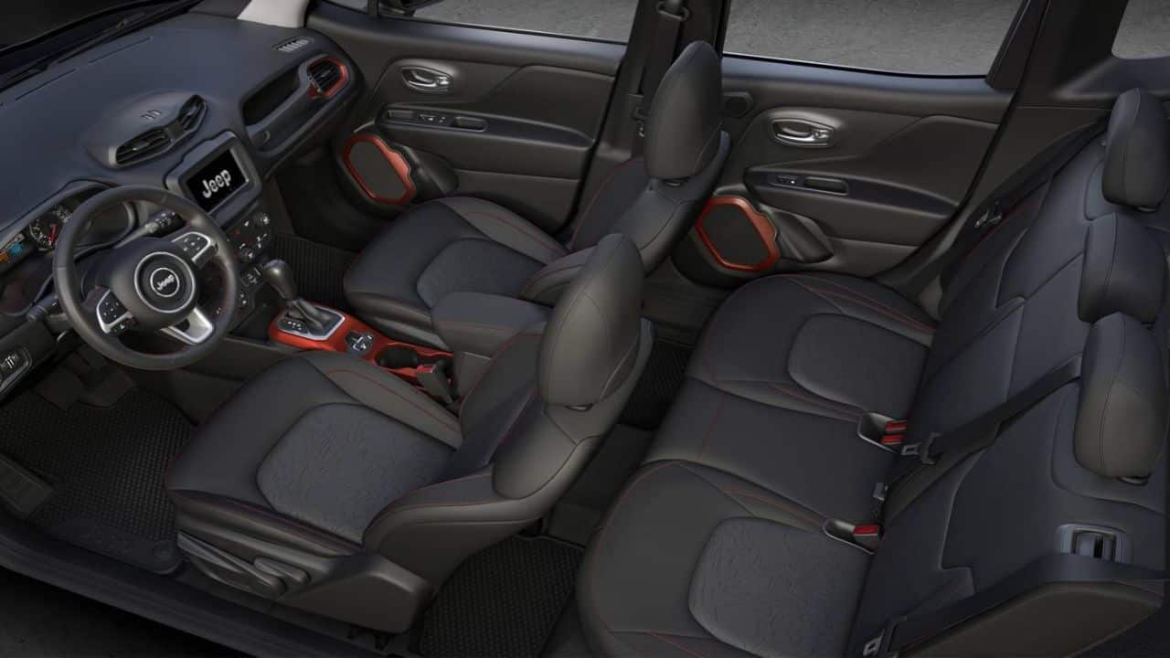  The interiors of the car incorporates red accents all around. (Image: Jeep)
