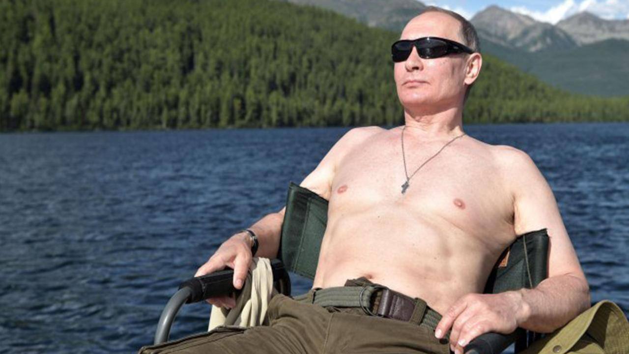 Russian President Vladimir Putin responds to his shirtless photo-ops