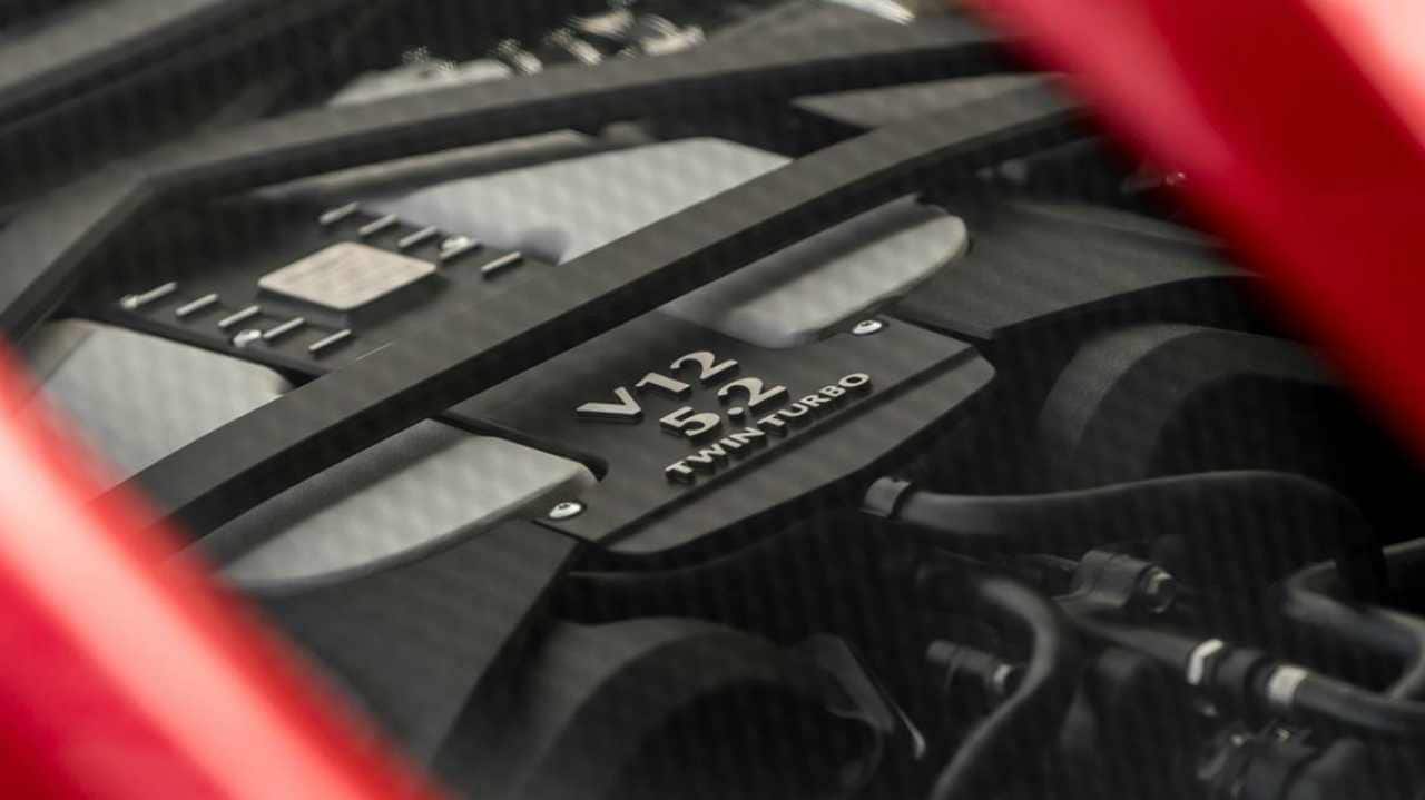 The Aston Martin DBS Superleggera car packs 5.2 litre bi-turbo, V12 with stop/start cylinder de-activation engine under its hood. The engine delivers 715bhp @ 6500rpm and maximum torque of 900Nm @ 1800-5000rpm. The car can zoom from 0 to 100 kmph in 3.4 seconds and attain a maximum speed of 340 kmph. 