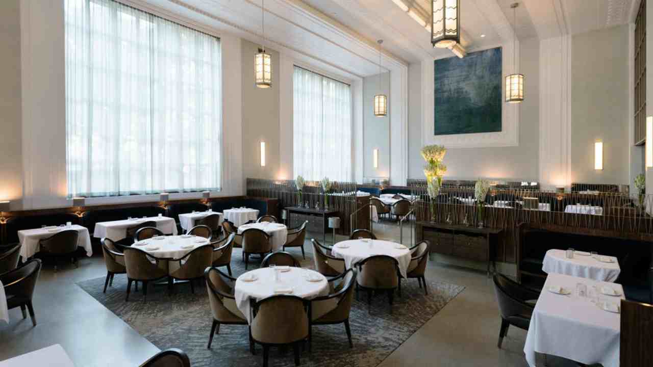 Eleven Madison Park | New York, USA | Ranked the best restaurant in North America, the Eleven Madison Park has just gone through a major renovation. Post the renovation, Chef Daniel Humm’s plating has taken on a more minimalist aesthetic, the Restaurant magazine said. | Standout dish: New York "cheesecake" with sturgeon and caviar| Eleven Madison Park | New York, USA | Ranked the best restaurant in North America, the Eleven Madison Park has just gone through a major renovation. Post the renovation, Chef Daniel Humm’s plating has taken on a more minimalist aesthetic, the Restaurant magazine said. | Standout dish: New York "cheesecake" with sturgeon and caviar|