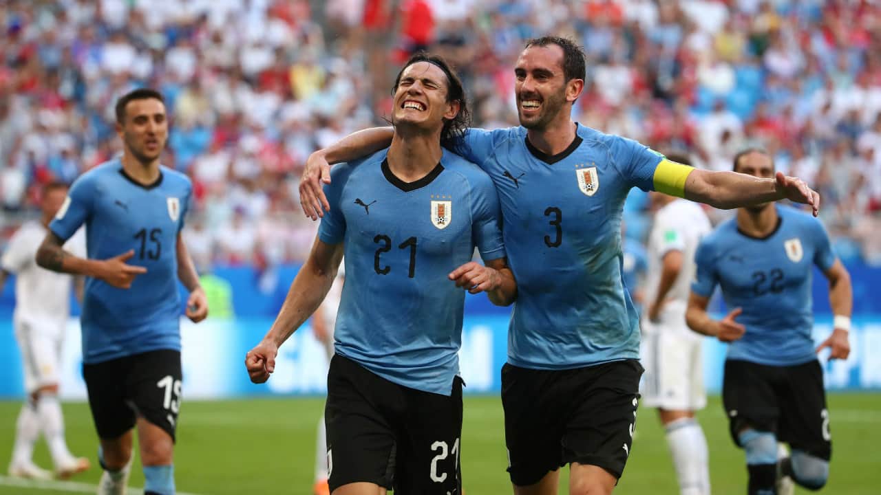 URU vs RUS FIFA World Cup 2018 Highlights: Suarez and Cavani score as Uruguay beat 10-man Russia 3-0