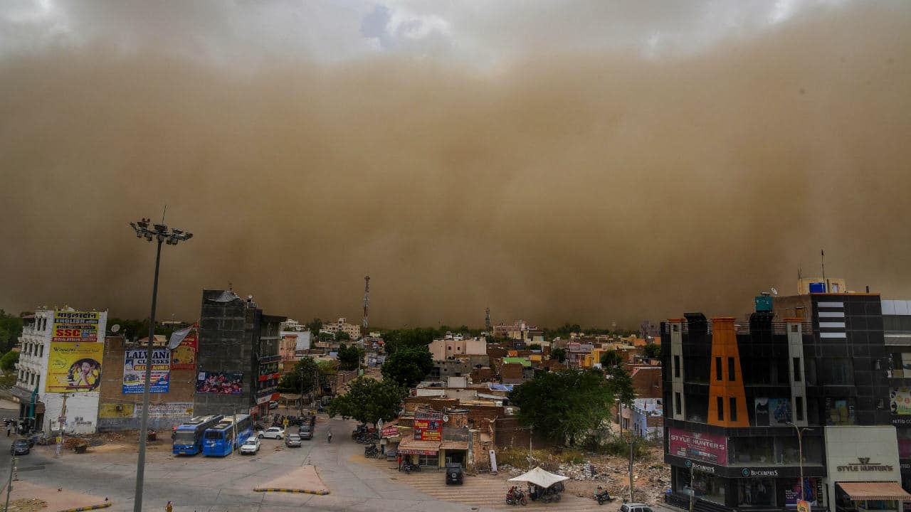 A dust storm approaches the city of Bikaner. (Image: PTI Photo)
