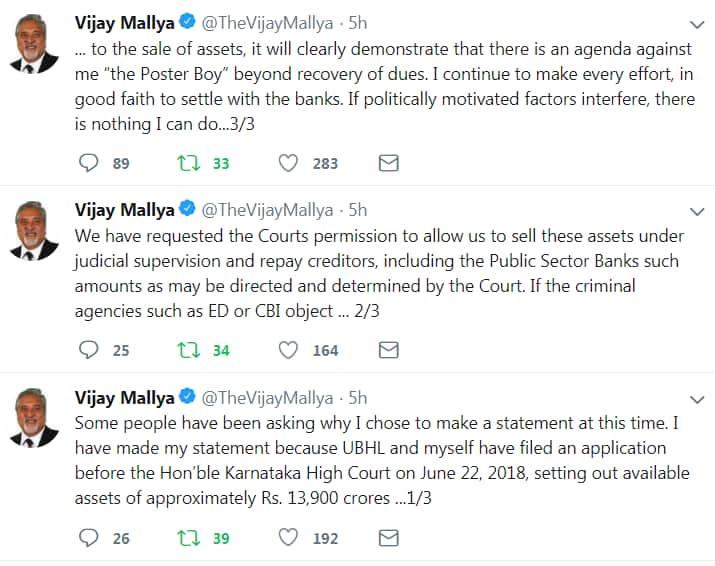 Vijay Mallya tweets