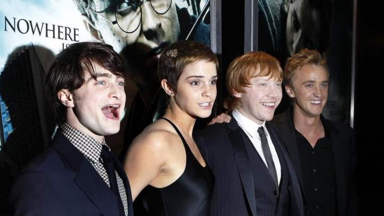 Actors Daniel Radcliffe, Emma Watson, Rupert Grint and Tom Felton at an event for the film 'Harry Potter and the Deathly Hallows'. (Photo: Reuters)