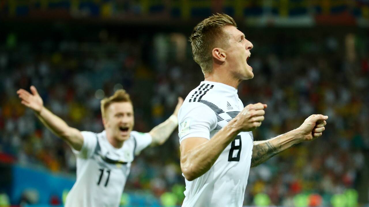 FIFA World Cup 2018: Kroos scores late winner for 10-man Germany FIFA World Cup 2018: Kroos scores late winner for 10-man Germany
