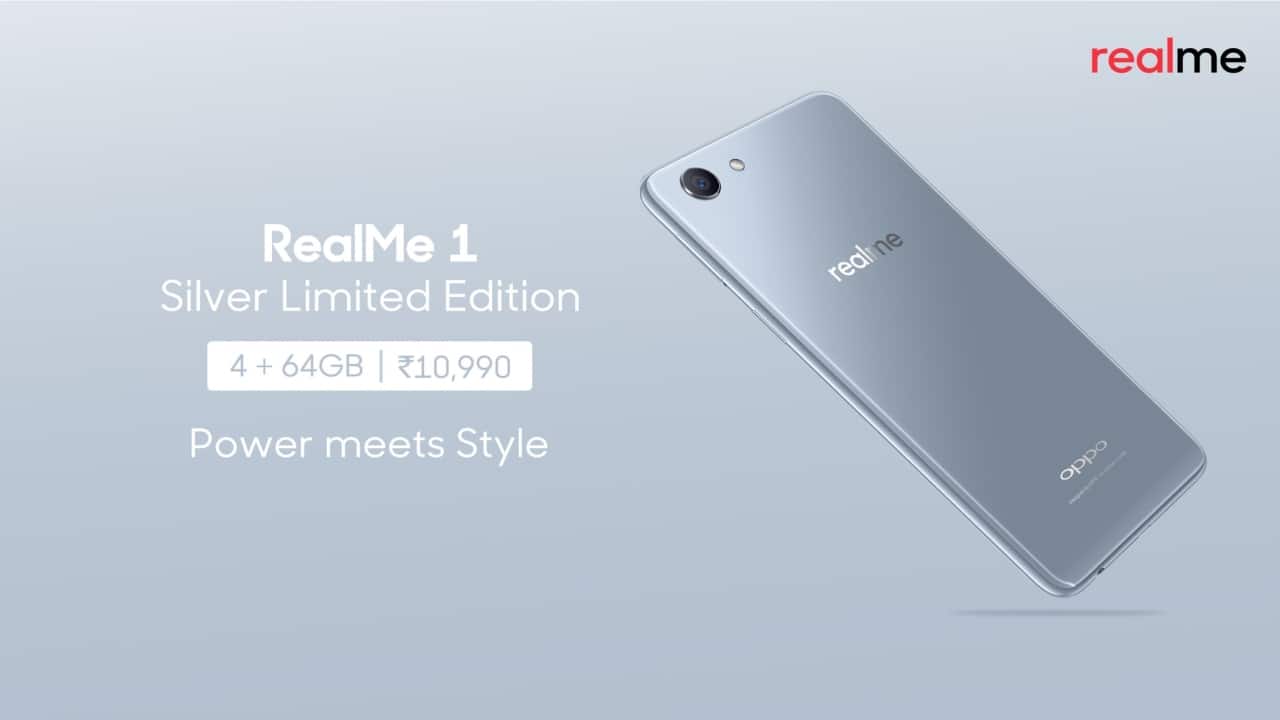 Realme 1 Silver limited edition smartphone goes on sale today; Here's how much it costs & where to buy
