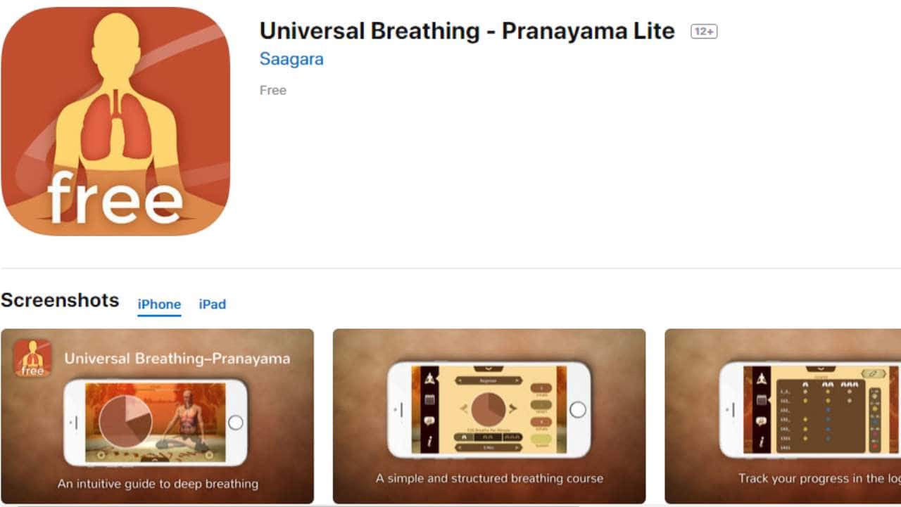 Universal Breathing | Android &amp;amp; iOS | Breathing is an important part of yoga and this app helps you with exactly that. Through this app, you can experience guided meditation.