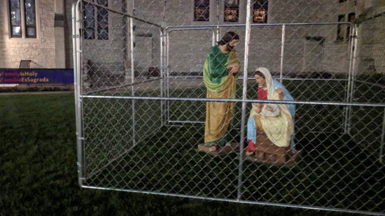 Church cages Baby Jesus to protest Trump immigration policies