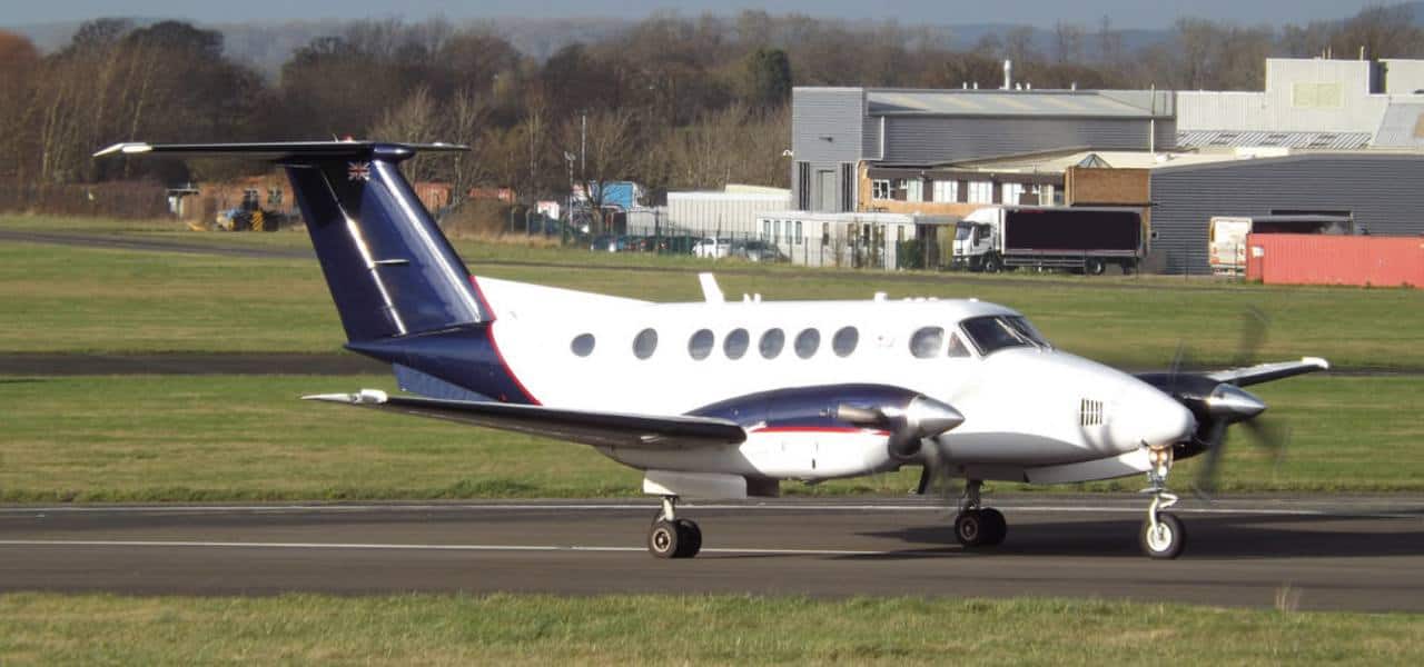 Beechcraft King Air 200 : The Beechcraft King Air 200 is dubbed the most successful turbine-powered business plane in history. It has a redesigned rear fuselage that accommodates a new T-tail, one of the largest cabins of all turboprop aircraft, and a maximum range of 2,926km. It has a state-of-the-art cabin with generous leg room. (Image: Air Charter Service)