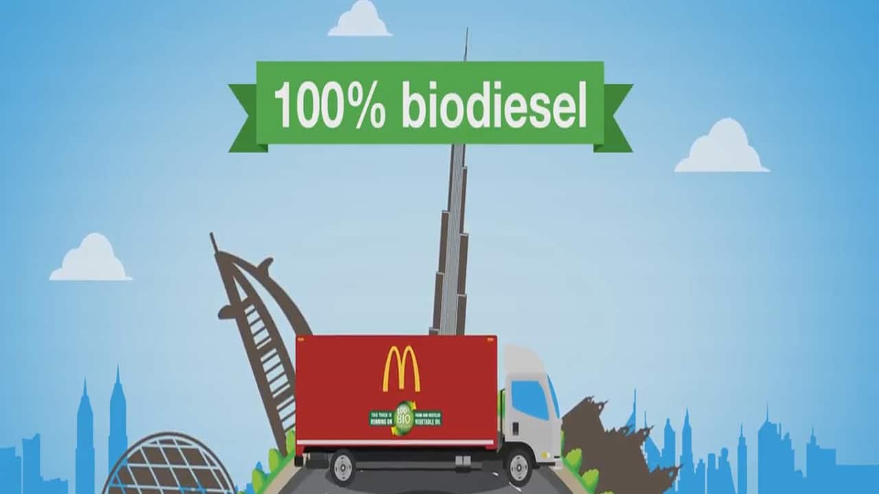 Now, McDonald’s converts used cooking oil into biodiesel for refrigerated delivery trucks