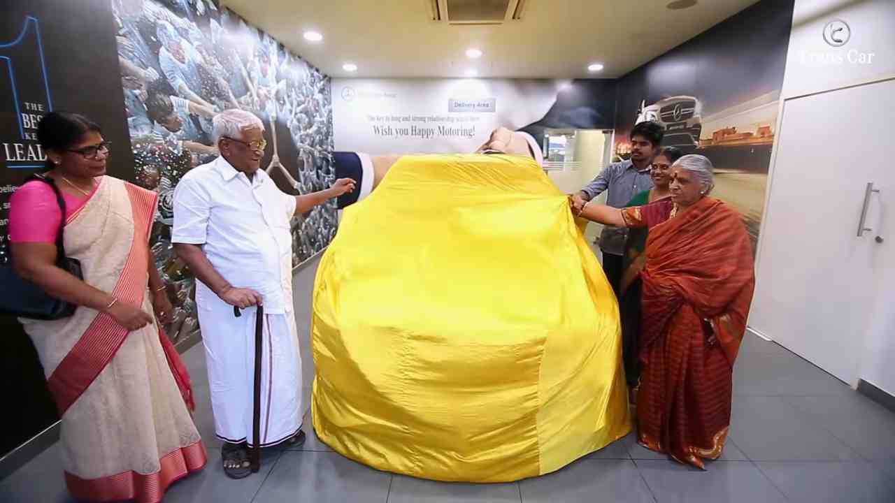 Bullock carts to B-Class: Tamil Nadu farmer fulfils childhood dream of owning Mercedes at 88