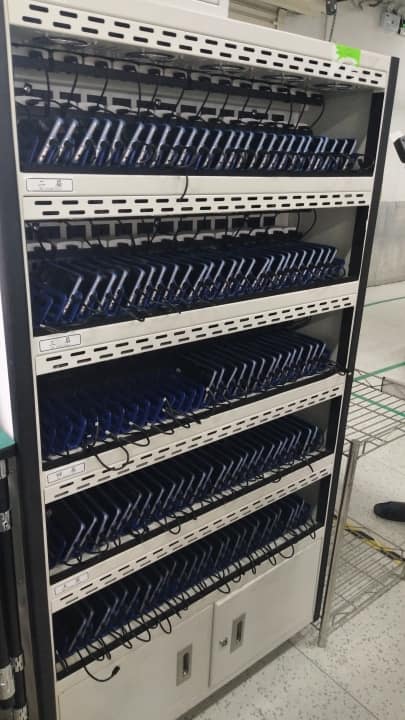 Phone units put on charge for 45 minutes