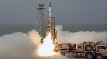 An advance air defence interceptor missile is launched from Wheeler Island off the Dhamra coast in the eastern Indian state of Orissa December 6, 2007. India successfully tested two surface-to-surface nuclear-capable Prithvi missiles against each other from separate military ranges on its eastern coast to evaluate their air defence capability, according to the Indian military. REUTERS/Indian Military/Handout (INDIA).  EDITORIAL USE ONLY. NOT FOR SALE FOR MARKETING OR ADVERTISING CAMPAIGNS. - GM1DWTIPJSAA