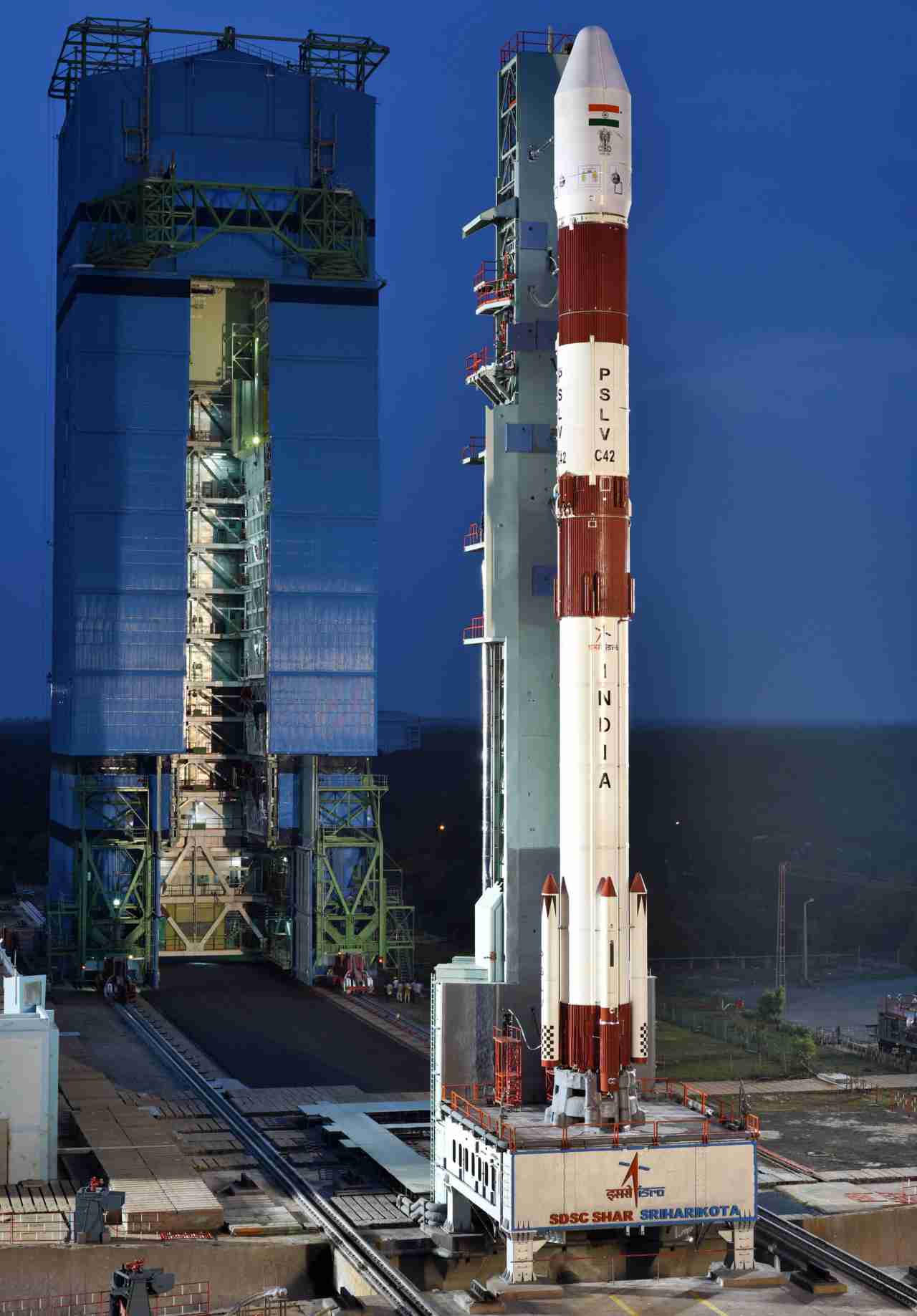 Flying in its core-alone version without six strap-on motors, PSLV-C42 is the lightest version of the PSLV launch system developed by ISRO. It was also the 12th launch of a core-alone version of the PSLV. (Image: ISRO) Flying in its core-alone version without six strap-on motors, PSLV-C42 is the lightest version of the PSLV launch system developed by ISRO. It was also the 12th launch of a core-alone version of the PSLV. (Image: ISRO)