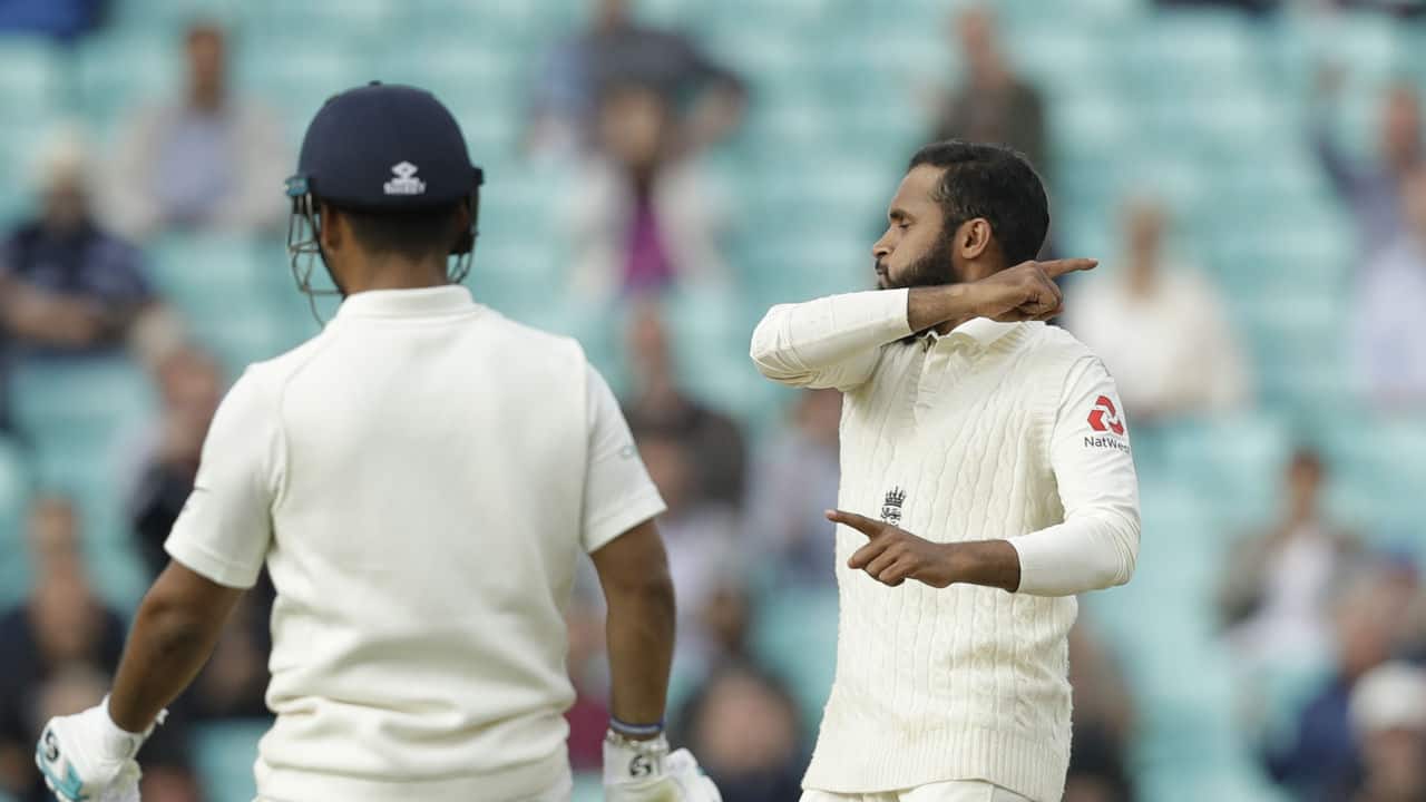 Following Rahul’s dismissal India’s chances of survival looked to be on tenterhooks and took a further blow just two overs later when Pant sliced Adil Rashid’s googly to Moeen Ali at long off. Pant finished with a score of 114 runs from 146 balls. (Image: AP)