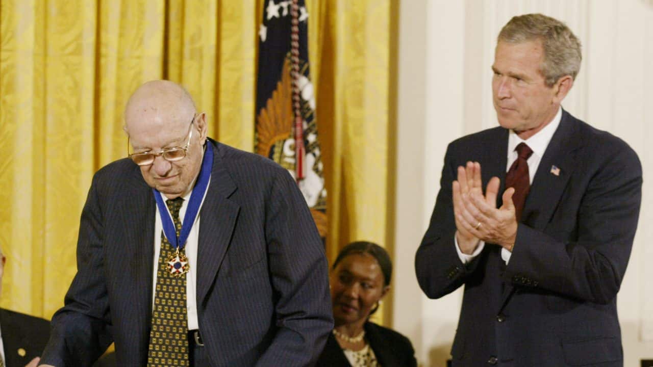 Answer: Peter Drucker (left). (Image: Reuters)