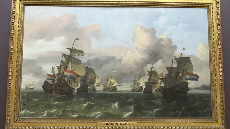 The Dutch East India Company | Country: Netherlands | Valuation: $8.2 trillion |Year: 1630s | Pictured here is a painting called "The Return of the Fleet of the Dutch East India Company". (Image: Wikimedia Commons)