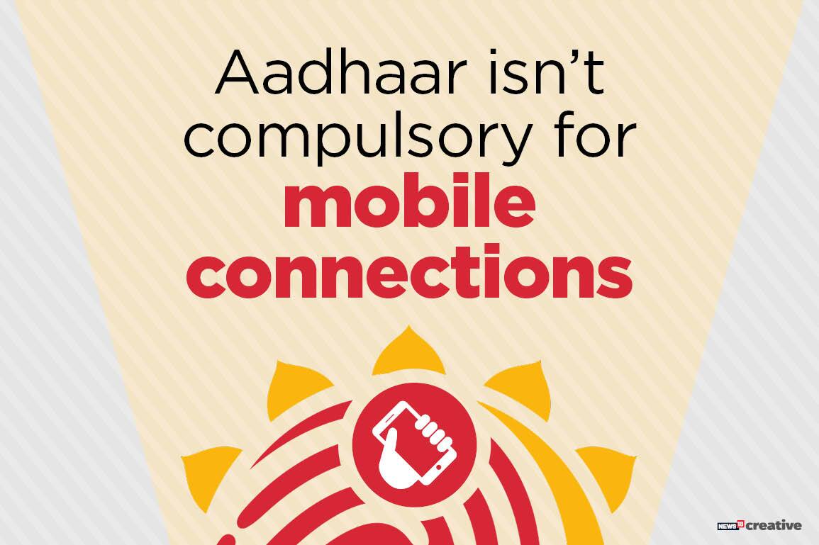 Obtaining a new mobile connection has been made easier. The submission of Aadhaar will not be required for getting a new SIM card. Previously, Aadhaar ID and thumb impression of new applicants was compulsory.