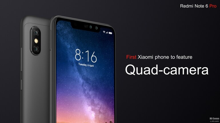 Xiaomi Redmi Note 6 Pro With Four Cameras Notch Display Launched Price Specs And Features