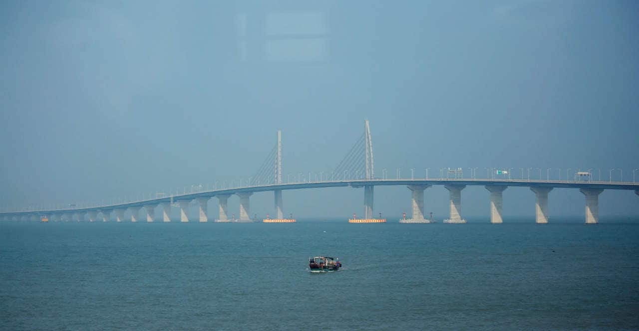The record-breaking transport link connecting the three regions is 55km long, including a 6.7 km under water tunnel. (Image: Reuters)