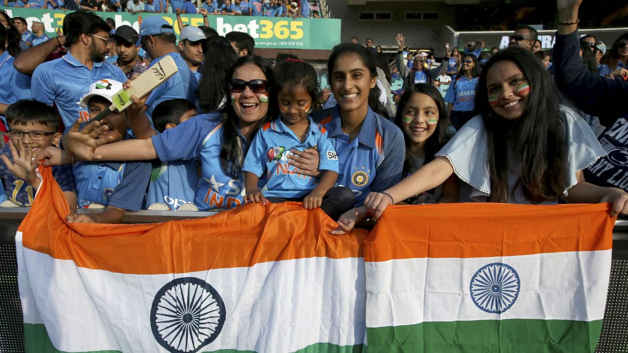 Indian fans turned out in large numbers to back their team for the third and final Twenty20 International (T20I) played at the iconic Sydney Cricket Ground (SCG). Australia captain Aaron Finch won the toss and opted to bowl first. (Image: AP)