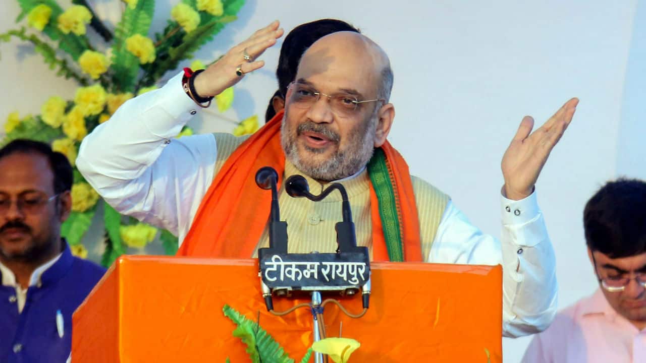 Amit Shah's 'JAM' jibe against the Samajwadi Party comes amid Yogi Adityanath repeatedly targeting the party with 'abba Jaan' remark (PTI file image)